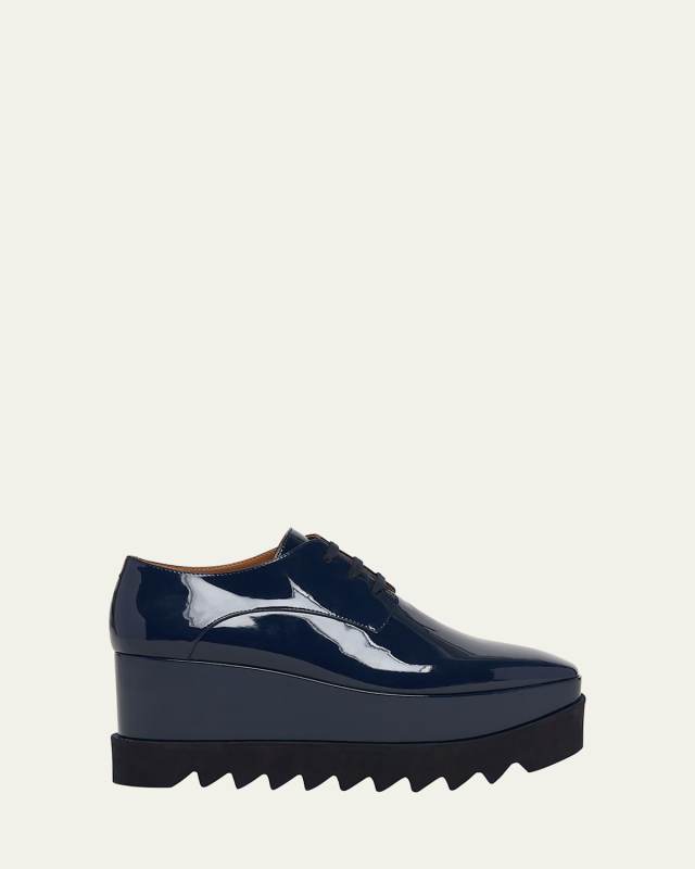 Sneak-Elyse Toothed-Sole Platform Sneakers